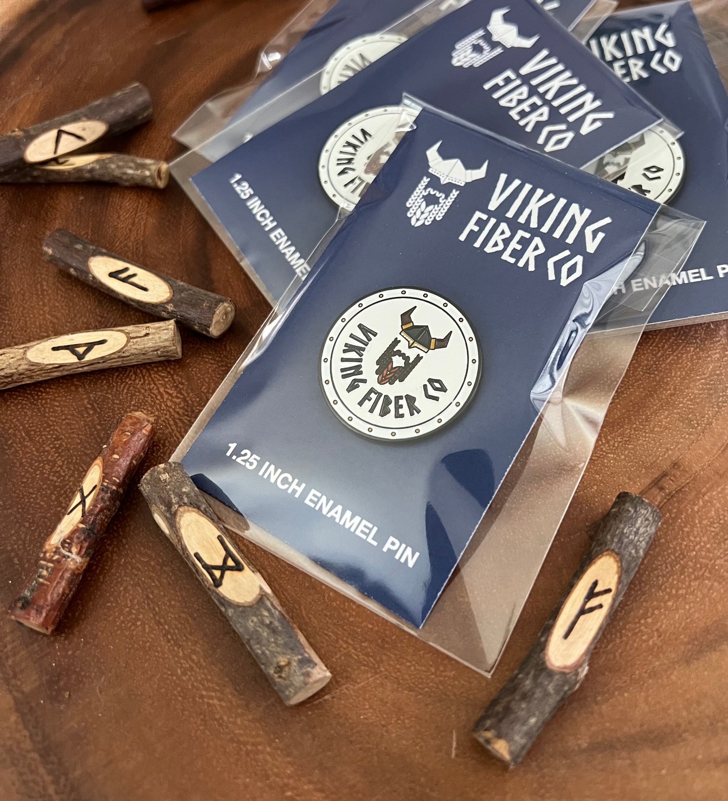 Viking Fiber Co Enamel Pin